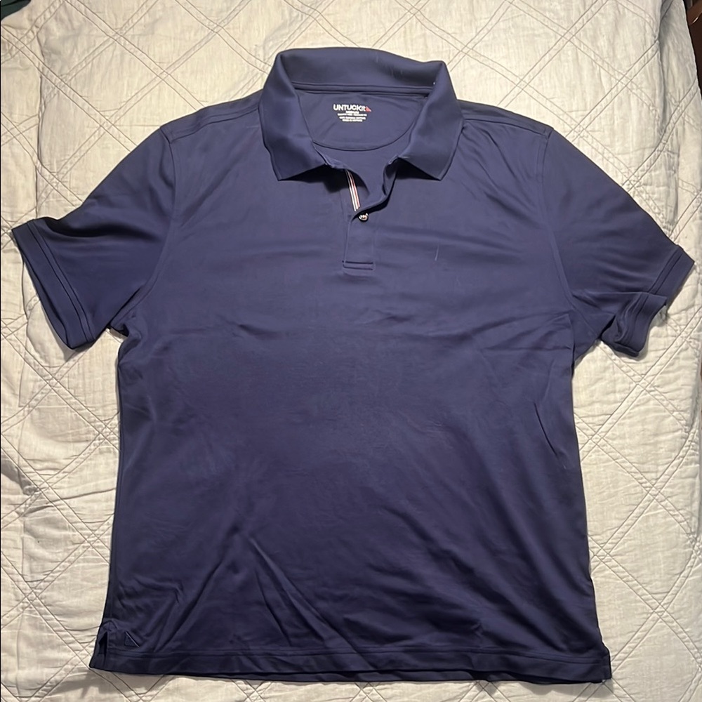 UNTUCKit Men's Navy Polo Shirt
